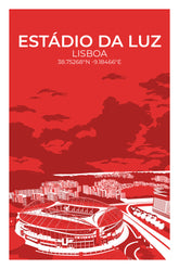 Stadion Illustration Poster Lissabon - Benfica