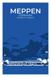 Stadion Illustration Poster Meppen