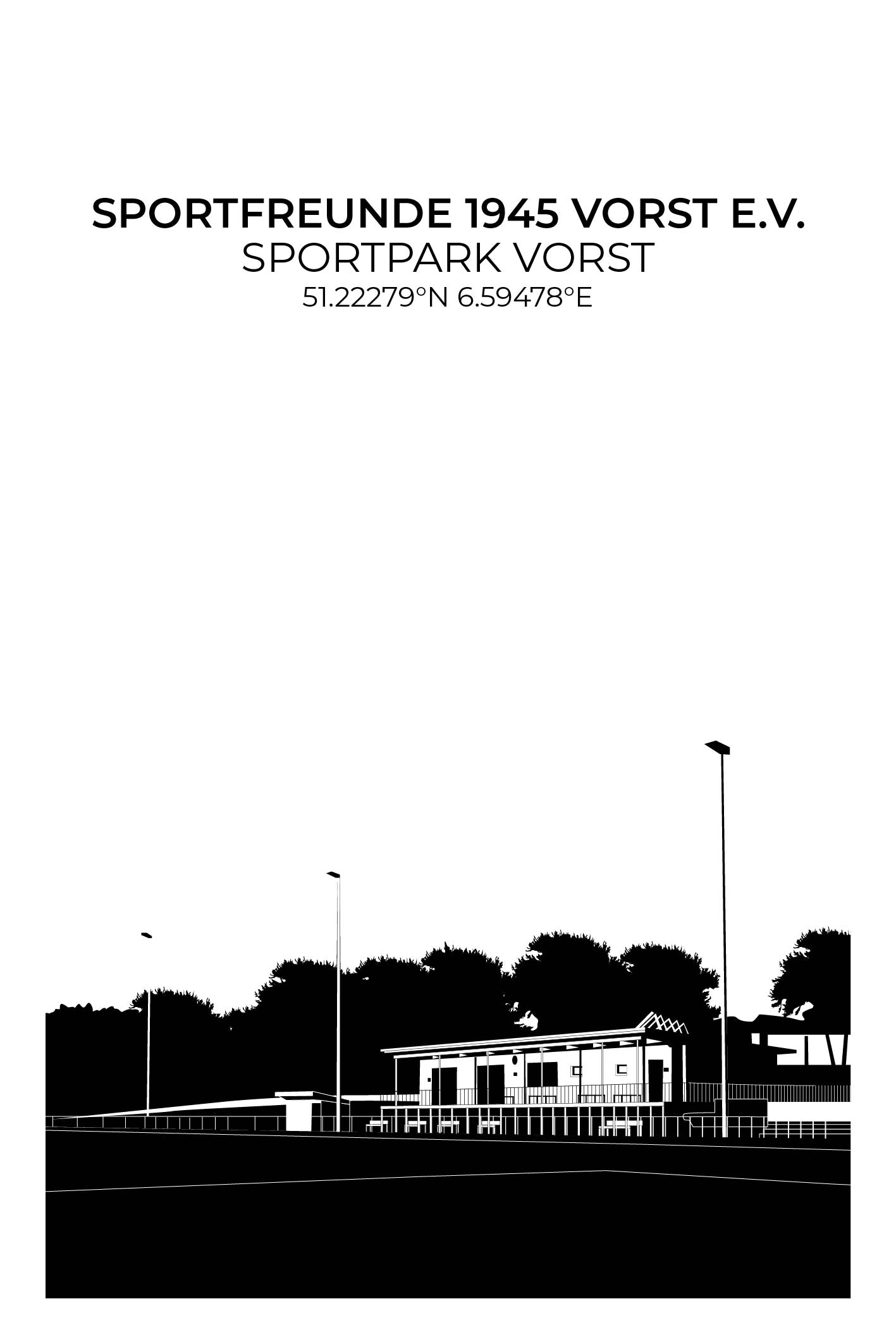 Stadion Illustration Poster Vorst